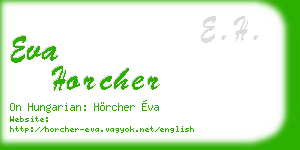 eva horcher business card